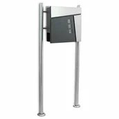 Skrzynki na listy - Skrzynka na listy z gazetnikiem na słupku/stojaku wolnostojąca stabilna - miniaturka - grafika 1