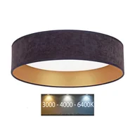 Lampy sufitowe - Brilagi - LED Plafon VELVET LED/24W/230V 3000/4000/6400K szry/złoty - miniaturka - grafika 1