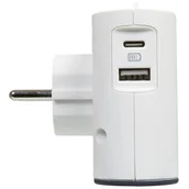 Przedłużacze i rozgałęźniki - Legrand Rozgałęziacz podwójny 2XP+USB biało-czarny - miniaturka - grafika 1