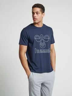 Koszulki męskie - Hummel Koszulka "Peter" w kolorze granatowym - grafika 1