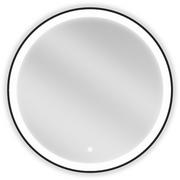 Lustra - Mexen Esso lustro łazienkowe podświetlane, okragłe 70 cm, LED 6000K, antypara, rama czarna - 9825-070-070-611-70 - miniaturka - grafika 1
