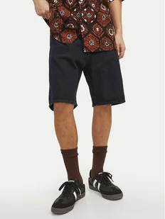 Jack&Jones Szorty jeansowe Tony 12249068 Czarny Loose Fit - Spodenki męskie - miniaturka - grafika 1