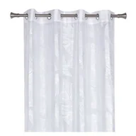 Firany - Firana z kółkami Vanua 140 x 260 cm biała/srebrna - miniaturka - grafika 1