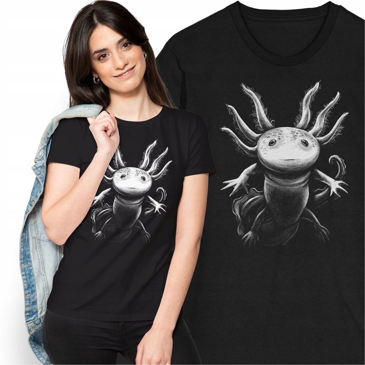 Koszulka Axolotl Aksalot Salamandra Meksykańska Zwierzęta