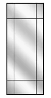 Lustra - Prostokątne industrialne lustro ze szprosami K5-M26 - miniaturka - grafika 1
