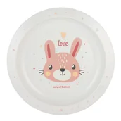 Miseczki i talerzyki dla dzieci - Canpol Babies Talerzyk Plastikowy Cute Animals 9m+ Różowy Króliczek - miniaturka - grafika 1