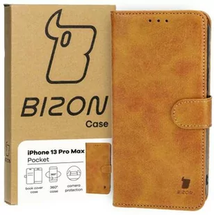 Bizon Etui Case Pocket do Apple iPhone 13 Pro Max, brązowe - Etui i futerały do telefonów - miniaturka - grafika 1