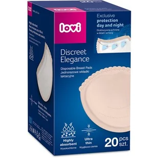 Canpol Babies Lovi Discreet Elegance wkładki laktacyjne beżowe 20 szt - Akcesoria do karmienia - miniaturka - grafika 1