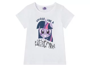 Koszulki dla dziewczynek - Little T-shirt dziewczęcy z obracanymi cekinami, z bohaterami bajek, 1 sztuka (98/104, Wzór My Pony) - grafika 1