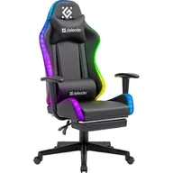 Fotele gamingowe - Fotel DEFENDER Watcher RGB Czarny - miniaturka - grafika 1