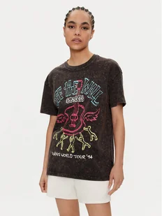 Vans T-Shirt Guitar Solo Oversized VN000GJ6 Czarny Regular Fit - Koszulki i topy damskie - miniaturka - grafika 1