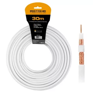 Kabel koncentryczny RG6U PCC113-30 CU+CU+CU HD 30m LIBOX - Kable - miniaturka - grafika 1