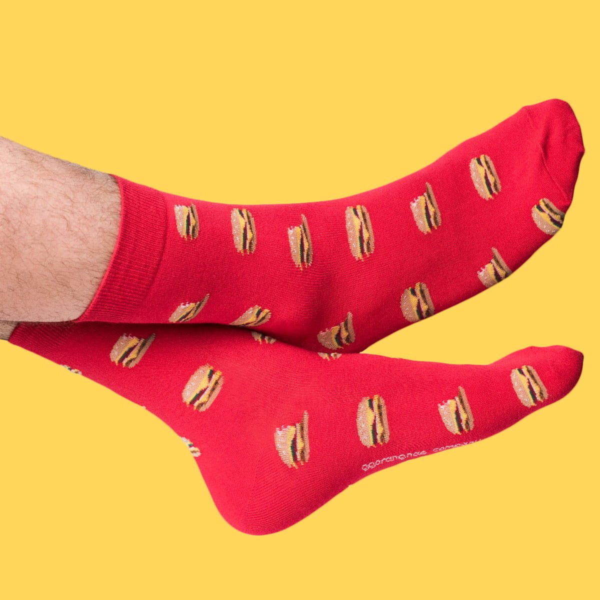 Męskie skarpetki w hamburgery - Skarpetki na prezent dla smakosza