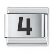 Charmsy - Murrano ITALIAN CHARMS Cyfra "4" IH-039 - miniaturka - grafika 1