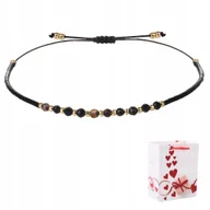 Bransoletki - Bransoletka Koraliki Fasetki Miyuki Delica Kamień Naturalny Czarny Agat - miniaturka - grafika 1