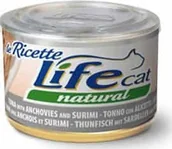 Mokra karma dla kotów - Life Pet Care LIFE CAT pusz.150g TUNA+ANCHOVIES+SURIMI LA RICETTE /24 - miniaturka - grafika 1