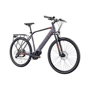 Rower elektryczny TORPADO Ocean M21 28 cali Szaro-czerwony - Rowery elektryczne - miniaturka - grafika 1