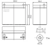 Ładowarki i akumulatory - Akumulator NPD 12V 70Ah T14 NPP seria DEEP pasta - miniaturka - grafika 1