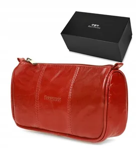 Beltimore Beltimore Kosmetyczka Skórzana czerwona piórnik M79 - Kosmetyczki, organizery i kuferki - miniaturka - grafika 8