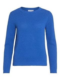 Swetry damskie - Vila Damski sweter z dzianiny Basic, Lapis Blue, S - grafika 1