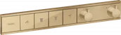 Baterie podtynkowe - Hansgrohe RainSelect Bateria wannowo-prysznicowa podtynkowa z termostatem brąz szczotkowany 15382140 - miniaturka - grafika 1