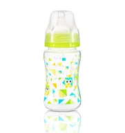 Butelki dla niemowląt - BabyOno BabyOno Butelka szerokootwrowa 240ml niebieska ptaszki 403) - miniaturka - grafika 1
