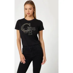 GUESS T-shirt | Regular Fit - Koszulki i topy damskie - miniaturka - grafika 1