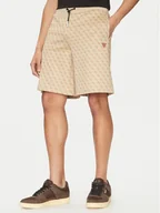 Spodenki męskie - Guess Szorty sportowe Z4YD03 FL04Q Beżowy Regular Fit - miniaturka - grafika 1