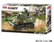 Klocki - KLOCKI SLUBAN CZOŁG WOJSKOWY ARMIA WOJSKO WW2 ARMY POJAZD WWII KOMAPTYBILNE Z LEGO COBI 344 EL. M38-B0856 - miniaturka - grafika 1