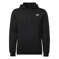 Bluzy męskie - Reebok Męska bluza polarowa z kapturem, czarna, 3XL - miniaturka - grafika 1