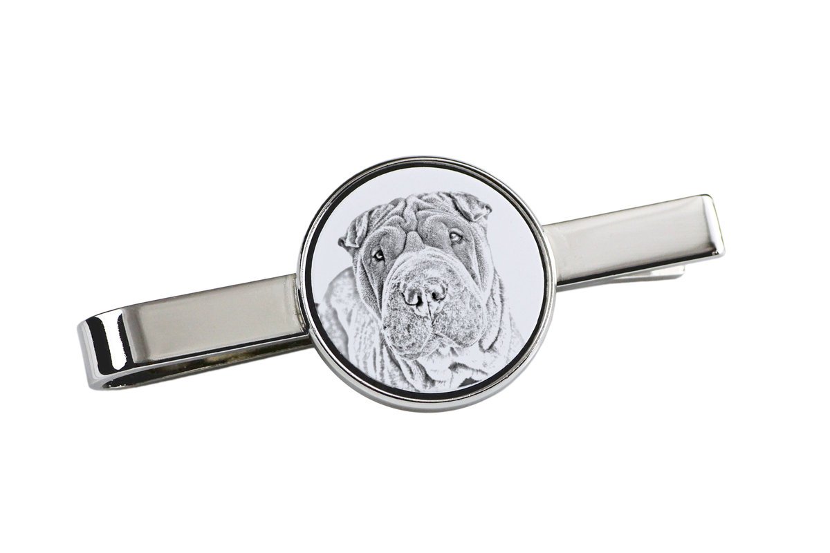 Shar Pei - spinka do krawata z psem, personalizowany klips do krawata, wyjątkowy prezent dla mężczyzny marki Art-Dog