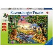 Puzzle - Ravensburger Puzzle Wodopój wieczorową porą 300 XXL - miniaturka - grafika 1