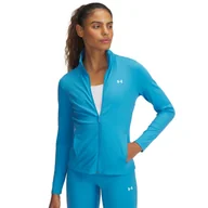 Koszulki i topy damskie - Damski longsleeve treningowy rozpinany Under Armour Motion Jacket Emea - niebieski - miniaturka - grafika 1