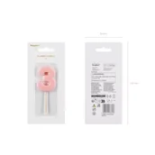 Urodziny dla dorosłych - PartyDeco Świeczka 3 jasno różowa 5.5cm - miniaturka - grafika 1