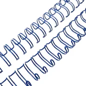 Okładki do laminatorów i bindownic - GRZBIET DRUTOWY do bindowania 5/8" niebieski - miniaturka - grafika 1