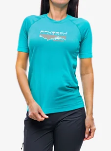 Koszulka z nadrukiem damska Brubeck Dynamic Outdoor - turquoise - Koszulki i topy damskie - miniaturka - grafika 1