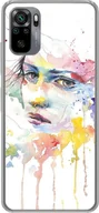 Etui i futerały do telefonów - Pokrowiec König Design kompatybilny z plastikowym, miękkim etui na telefon Xiaomi Redmi Note 10S - Etui na telefon z damską twarzą - miniaturka - grafika 1