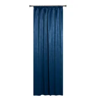 Zasłony - Zasłona z taśmą YORK 140 x 260 cm ciemnoniebieska - miniaturka - grafika 1