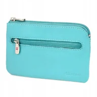 Etui na klucze - Skórzane etui na klucze banknoty pokrowiec duży Turkus - miniaturka - grafika 1