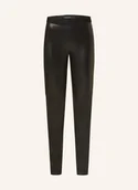 Legginsy - Marc Cain Legginsy Z Imitacji Skóry schwarz - miniaturka - grafika 1