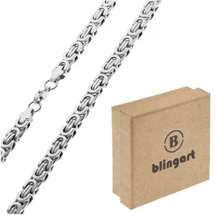 Łańcuszek MĘSKI ze stali chirurgicznej Splot KRÓLEWSKI 57cm 54g BLINGART - Łańcuszki - miniaturka - grafika 1