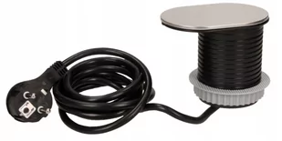 Orno Gniazdo meblowe wpuszczane w blat 1x2P+Z z przesuwaną pokrywką ładowarką USB i przewodem 1,9m OR-AE-13124 OR-AE-13124 - Dzwonki i gongi - miniaturka - grafika 3