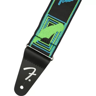 Fender Neon Monogrammed Strap Blue and Green 2&quot; - Inne akcesoria gitarowe - miniaturka - grafika 2