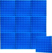 Inne akcesoria studyjne - DNA AM2 BL panel akustyczny zestaw 10 szt. niebieski samoprzylepna pianka mata wygłuszająca - miniaturka - grafika 1