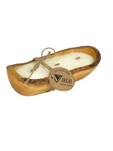 Naturalna świeca zapachowa w drewnie DK25 - kwiatowy - Świece - miniaturka - grafika 1