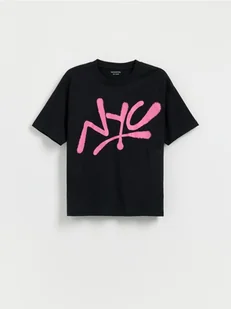 Reserved - T-shirt z nadrukiem - czarny - Koszulki dla chłopców - miniaturka - grafika 1