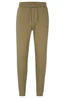 Spodenki męskie - BOSS Męskie spodnie dresowe Sestart z bawełny frotte z naszywką z logo, Light/Pastel Green336, L - miniaturka - grafika 1