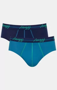 Sloggi 2-pak slipów Start Midi 10206949-V020, Kolor granatowo-niebieski, Rozmiar M, Sloggi - Intymna - Majtki męskie - miniaturka - grafika 1