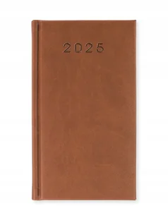 KALENDARZ kieszonkowy książkowy A6 TYGODNIOWY 2025 BRĄZOWY TURY - Kalendarze - miniaturka - grafika 1