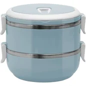 Kubki termiczne - Termos obiadowy 2 komory Bento niebieski - miniaturka - grafika 1